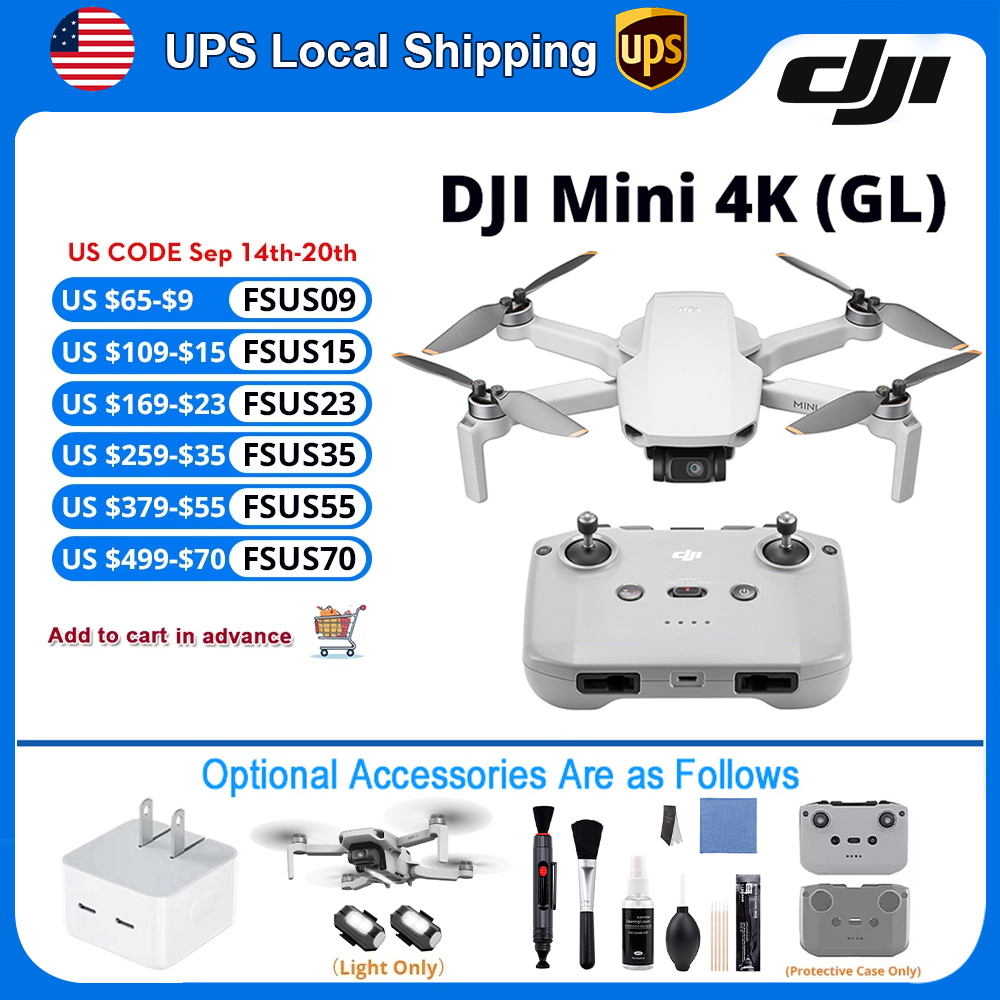 Travel Accessories Long Flight - โดรน DJI Mini 4K พร้อมอุปกรณ์เสริมเพิ่มเติม |