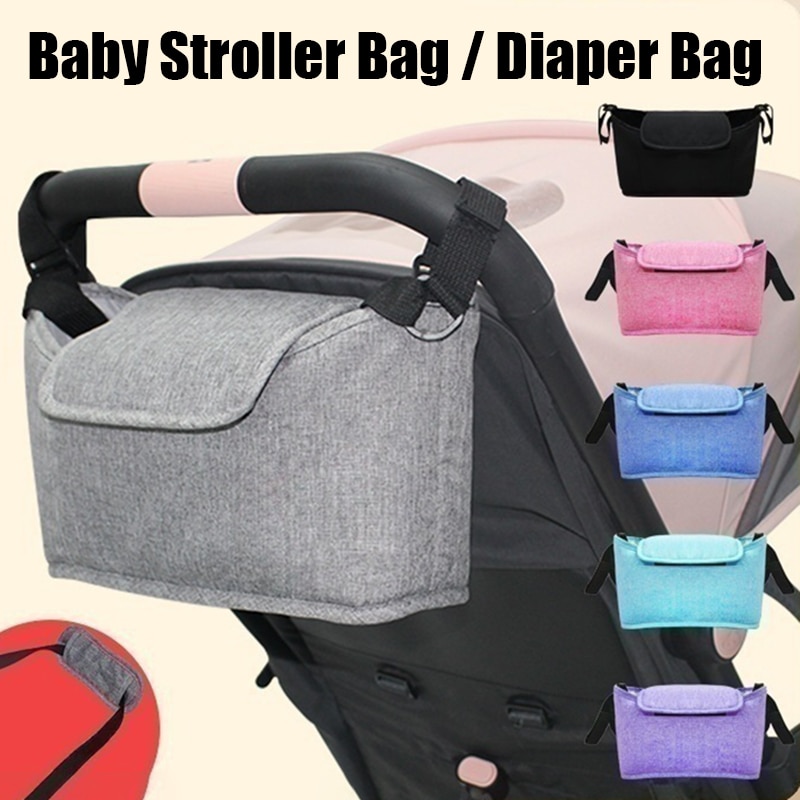 Travel Accessories Baby - กระเป๋าแขวนรถเข็นเด็กทารกถุงผ้าอ้อมสำหรับคุณแม่ความจุขนาดใหญ่กระเป๋าเก็บของสำหรับคุณแม่พร้อมที่จับกระเป๋าคาดลำตัวกระเป๋าจัดระเบียบเวลาเดินทางแบบพกพา