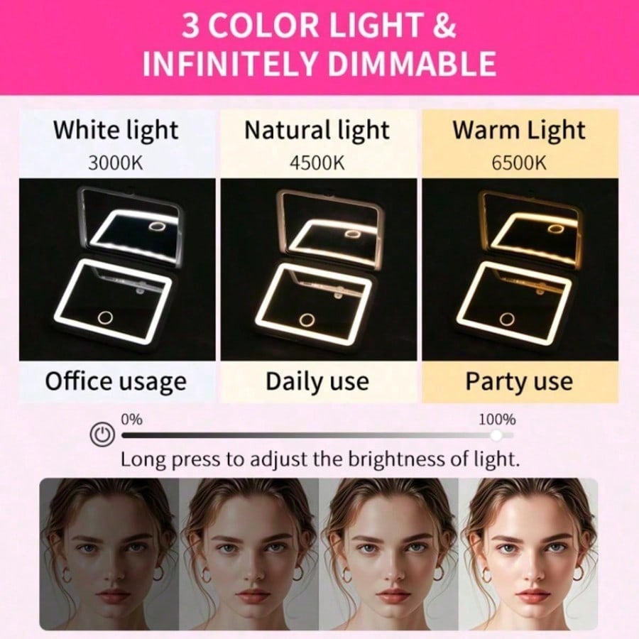 กระจกแต่งหน้า LED พร้อมหน้าจอส - Travel Accessories As Gifts บทวิจารณ์และราคา